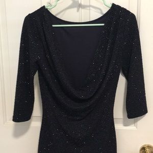 Open back sparkle mini dress